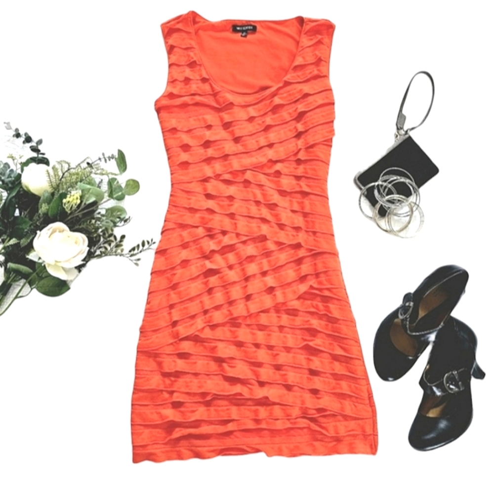 Max Edition Women's Mini Dress Size Medium Red Bodycon Bandage Party Summer